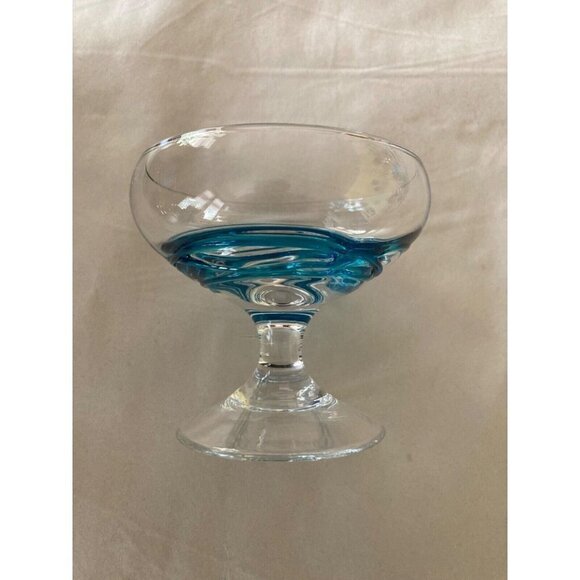 Set of 6 Sherbet, Dessert Coloured Swirl Glasses. perhaps Pier One - Picture 3 of 11